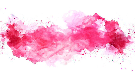 Water color, pink, white background. Generative AI.