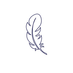Feather vector icon logo design, symbol. Emblem
