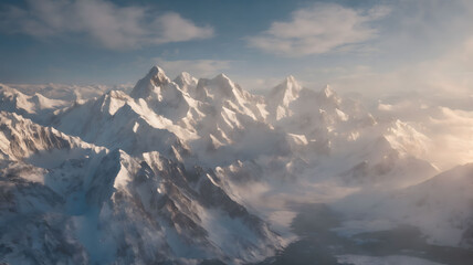 Fototapeta premium cloudy Mountain Landscape