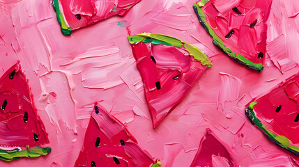 watermelon pink textured background. Generative AI.