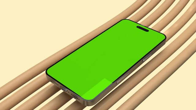 Device iPhone Mockup Blank Green Screen