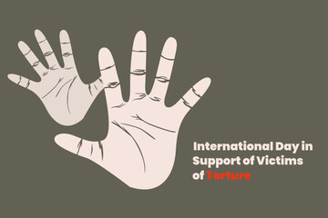 Fototapeta premium Illustration vector graphic of international day in support of victims of torture. Good for poster