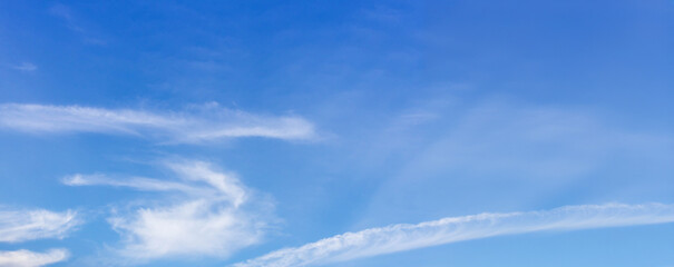 Blue sky background with tiny clouds. Cloudscape - Blue sky and white clouds. Clouds with blue sky