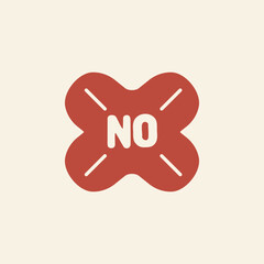 No sign cross vector stop sign icon. Stock vector illustration isolated on white background.