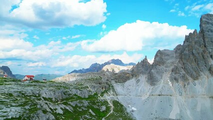 The beautiful rocky cliffs of Tre Cime di Laverado