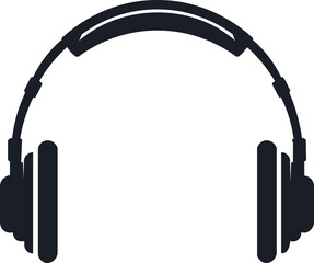 Minimalist headphones. Nerd style headphones illustration