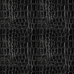 Seamless pattern with black crocodile leather texture.