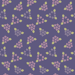 Japanese Diamond Flower Leaf Vector Seamless Pattern