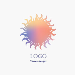 Sun vector icon logo design, symbol. Emblem