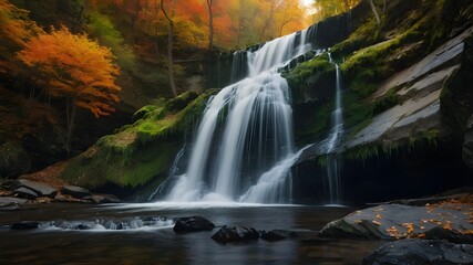 Four Seasons of Wonder. Photographing the Waterfall's Beauty from the Flourishing Spring to the Tranquil Winter