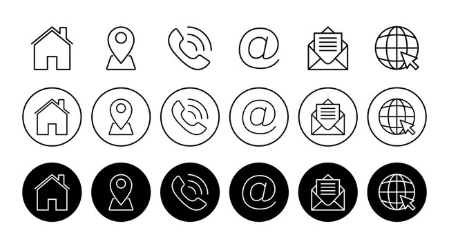 Contact us icon vector. web icon vector. business card contact information icon.