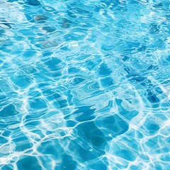 Obraz premium Clear blue water in a swimming pool. Sunlight reflecting on the surface. Generative AI.