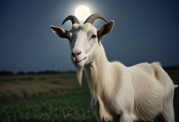 Obraz premium goat on the meadow, eid al adha goat