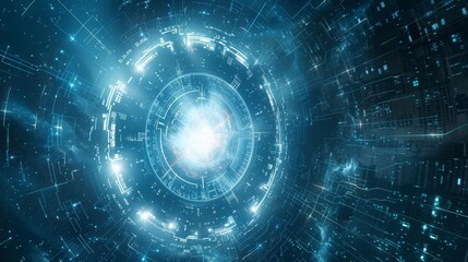 Hologram interface futuristic technology virtual on screen