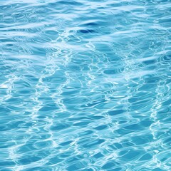 Obraz premium Clear blue water in a swimming pool. Sunlight reflecting on the surface. Generative AI.