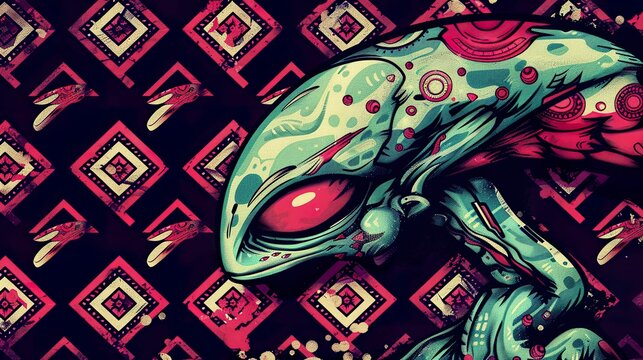 Alien species using drugs to enhance telepathic abilities, Cosmic communication, SciFi, Digital