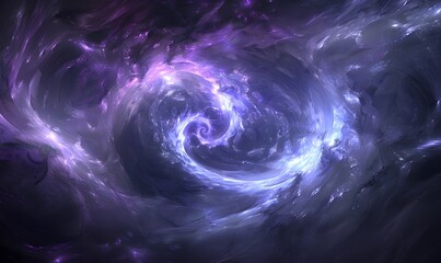 Abstract representation of a galaxy with swirling patterns , Generative AI