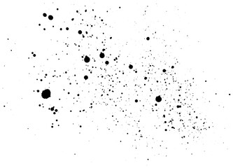 Overlay, ink paint brush drops, background. Vector illustration