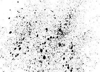 Overlay, ink paint brush drops, background. Vector illustration