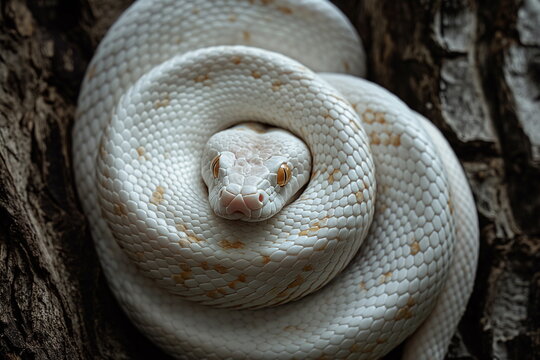 white python by close-up