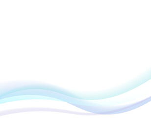 曲線・流線・ウェーブフレーム背景　青　グラデーション