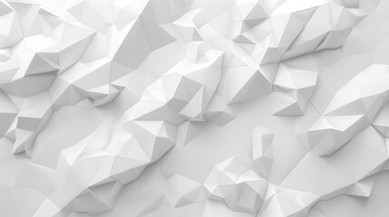 White polygon textured background. Generative AI.