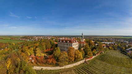 Naklejka premium Castle Benatky nad Jizerou, Central Bohemia, Czech republic. Drone shot
