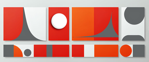 Obraz premium illustrazione con elementi geometrici a tema astratto contemporaneo