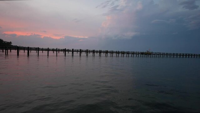 Lightning on the Indian River Lagoon at Sunset, Florida