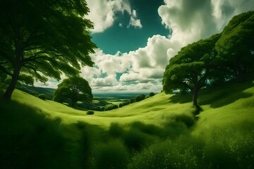 landscape with trees