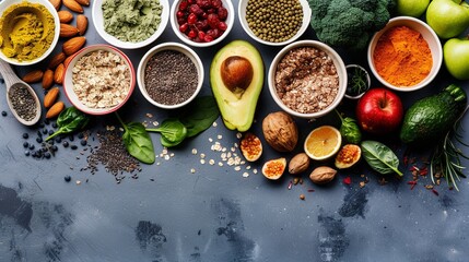 selection of healthy food