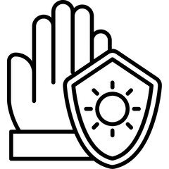 Sun Burn Protection Icon