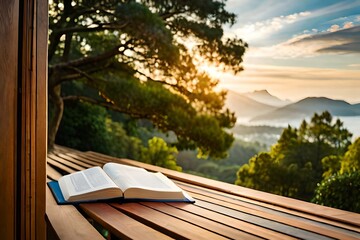 table in the mountains