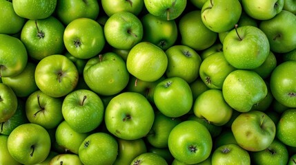 Green Apple Background, pile of green apples
