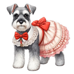 dog with a Lolita (fashion style)