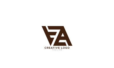 FA Abstract initial monogram letter alphabet logo design