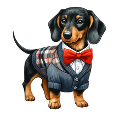 dachshund puppy in a shirt