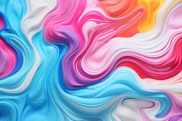 Obraz premium Vibrant abstract liquid marble texture colorful swirls, creating mesmerizing dynamic visual representation. Perfect backgrounds designs.