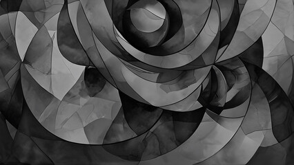 Obraz premium Dark abstract wallpaper, featuring intricate wave patterns that flow seamlessly across the canvas. Design combines deep, moody tones with fluid, dynamic waves, creating a striking and sophisticated