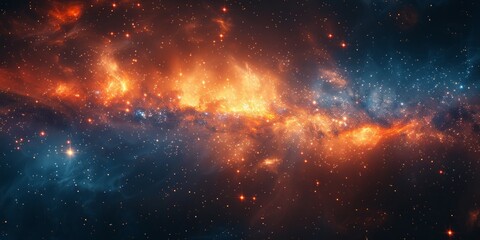 A space filled with countless stars shining brightly against a dark backdrop