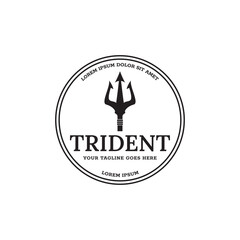 Trident logo vector design concept isolated on white background