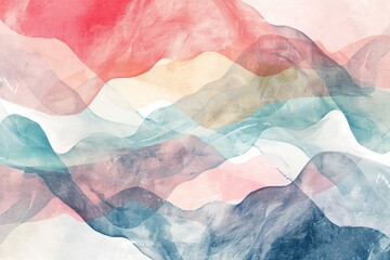 Abstract watercolor background with flowing, layered, colorful shapes.