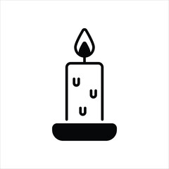 Candle vector icon