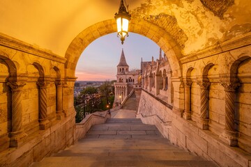 Fisherman Bastion on the Buda Castle hill in Budapest, Hungary