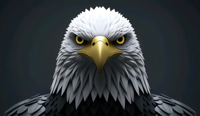Fototapeta premium bald eagle on a branch