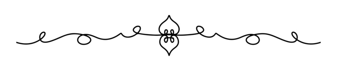 Decorative line for card or page decoration vector