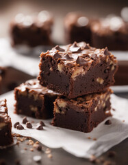 delicious chocolate chip brownie,
