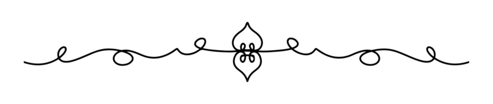 Decorative line for card or page decoration vector