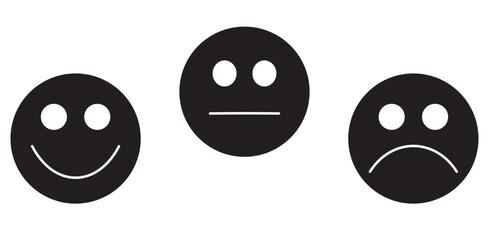 Set of rating emotion faces