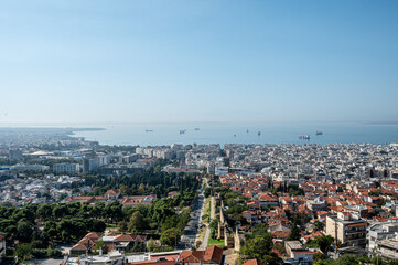 Scenic view of Thessaloniki, Greece on a sunny day